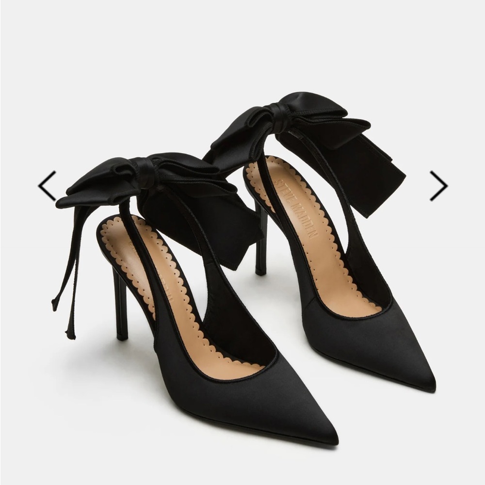 Steve Madden Black Bow Heels